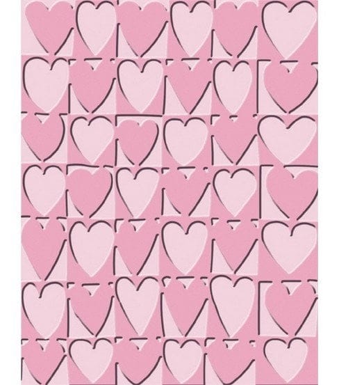 CuttleBug A2 Embossing Folders - Heart Blocks