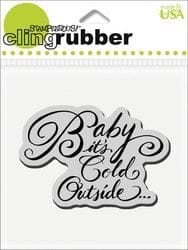 Stampendous Cling Rubber Stamp - Cling Cold Outside