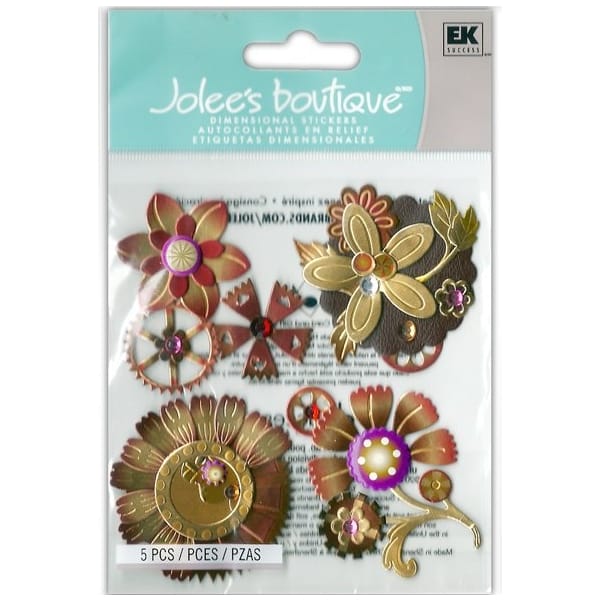 Jolee's Boutique - Steampunk Flowers Dimensional Stickers