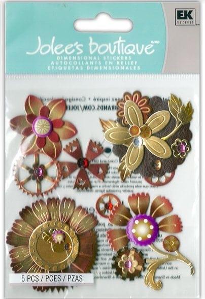 Jolee's Boutique - Steampunk Flowers Dimensional Stickers Jolees Boutique dimensional stickers Jolee's Boutique - Steampunk Flowers Dimensional Stickers