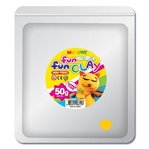Mungyo Fun Fun Clay - Yellow (50gms) MMF50YL Mungyo Fun Fun Clay - Yellow (50gms)