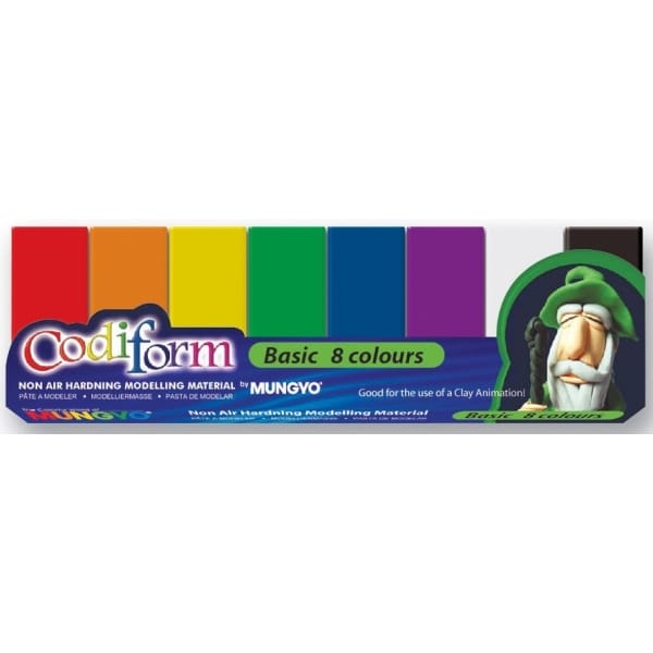 Codiform Non Air Hardening Assorted Clay (8 Colors)