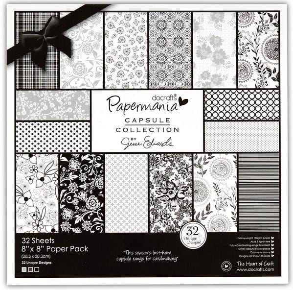 Papermania Capsule Collection 8X8" Paper Pack by Jesse Edwards - Bexley Black PaperMania Capsule Papermania Capsule Collection 8X8" Paper Pack by Jesse Edwards - Bexley Black
