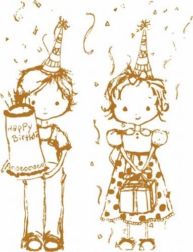 Prima Clear Stamp - Celebrate Birthday Prima Clear Stamp Jack and Jill 545116 Prima Clear Stamp - Celebrate Birthday