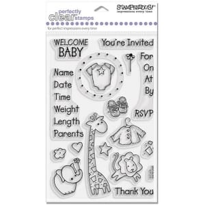 Stampendous Perfectly Clear Stamp - Baby Invite