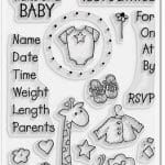 Stampendous Perfectly Clear Stamp - Baby Invite