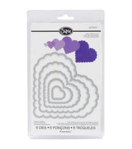 Sizzix Framelits Dies 5/Pkg-Scallop Hearts