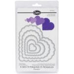 Sizzix Framelits Dies 5/Pkg-Scallop Hearts