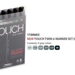 Shinhan Touch Marker (Gray Color - Set of 6)