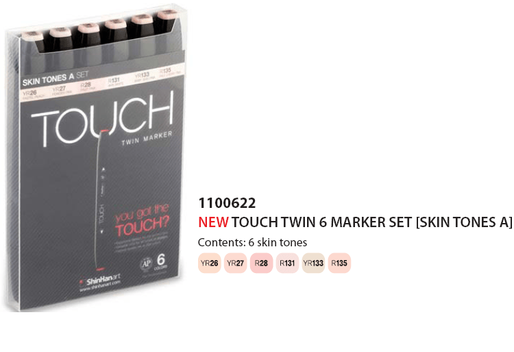 Shinhan Touch Marker (SkinTone Color - Set of 6) TMS 6S Shinhan Touch Marker (SkinTone Color - Set of 6)