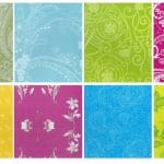 Assorted 12x12 Paper Pack - Floral Green (Set of 24 sheets)