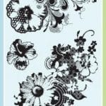 Inkadinkado Clear Stamps- Morphic Flowers (4 Stamps)