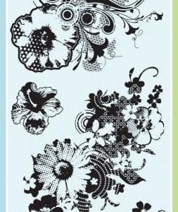 Inkadinkado Clear Stamps- Morphic Flowers (4 Stamps)