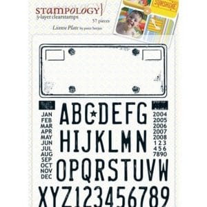 Autumn Leaves Stampology Clear Stamps - License Plate