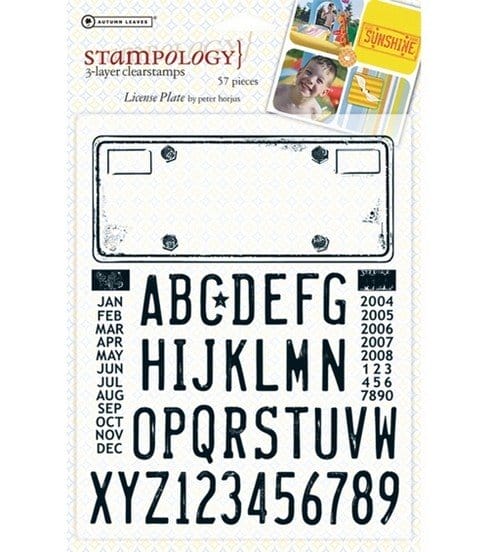 Autumn Leaves Stampology Clear Stamps - License Plate AL3169 Stampology License Plate Autumn Leaves Stampology Clear Stamps - License Plate