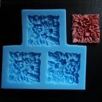 Square Flower Tile Silicone Clay Mould