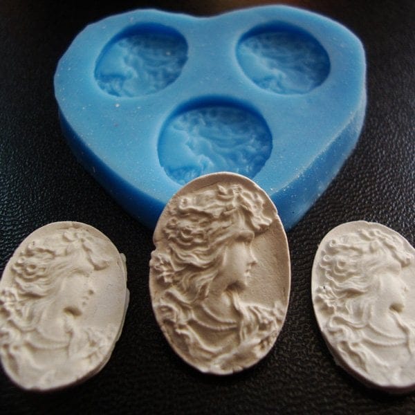 Lady Cameo Silicone Clay Mould CAMOLD5 Lady Cameo Silicone Clay Mould