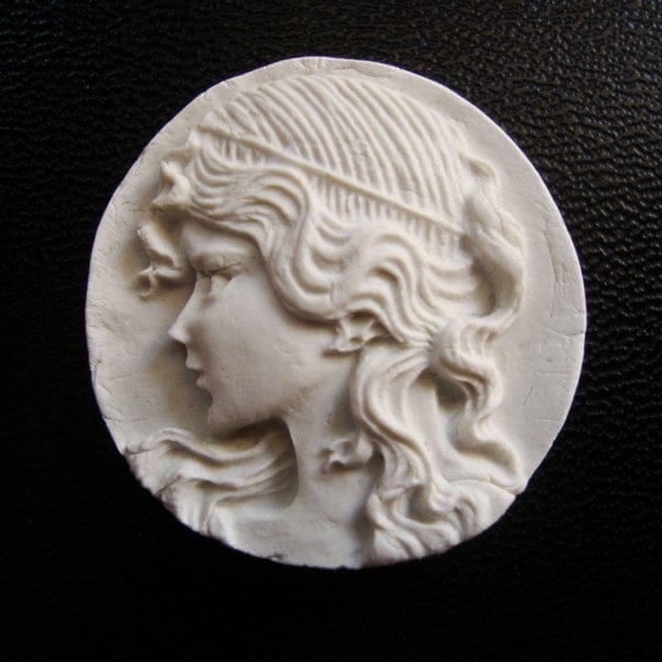 Lady Cameo Round Silicone Clay Mould CAMOLD8 clay CAMOLD8-clay