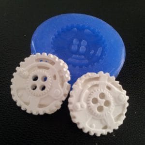 Steampunk Gear Button Silicone Clay Mould