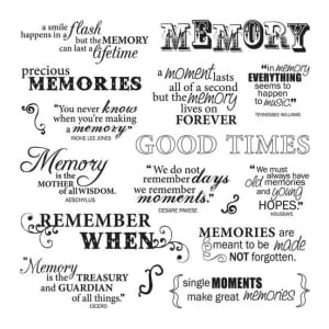 Fiskars Clear Stamps - Good Times Quotes (18 Stamps)