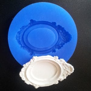 Oval Frame Cameo Setting Silicone Clay Mould