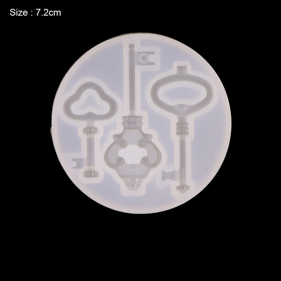 Vintage Keys Silicone Clay Mould (RAWS-423) RAW 423 Silicone Resin Mould Vintage Keys Silicone Clay Mould (RAWS-423)