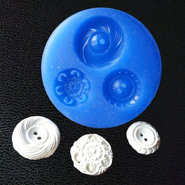 Vintage Button design 2 Silicone Clay Mould Vintage Button 2 Clay Mold Vintage Button design 2 Silicone Clay Mould