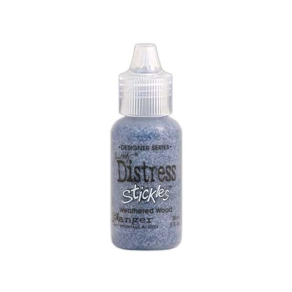Tim Holtz Distress Stickles Glitter Glue - Weathered Wood