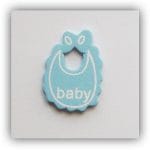 Baby Bibs Wooden - Baby Blue