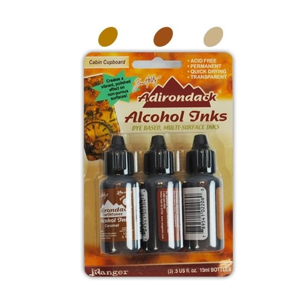 Tim Holtz Earth Tones Alcohol Inks - Cabin Cupboard (Pack of 3)