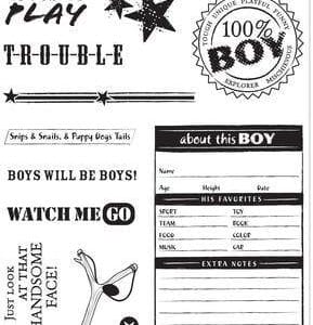 Recollections Clear Stamps - Label Me Tough (11 Stamps)