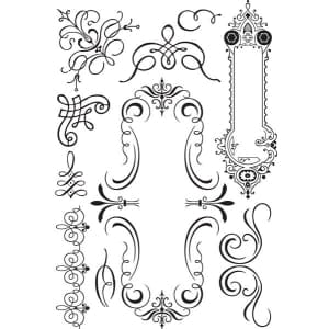 Prima Meadow lark Cling Mount Stamps (10 pcs)