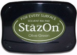 StazOn Solvent Ink Pad - Olive Green Olive Green StazOn Solvent Ink Pad - Olive Green