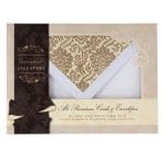 Papermania Signature A6 Premium Cards & Envelopes - White & Gold