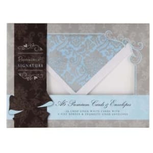 Papermania Signature A6 Premium Cards & Envelopes - White & Silver