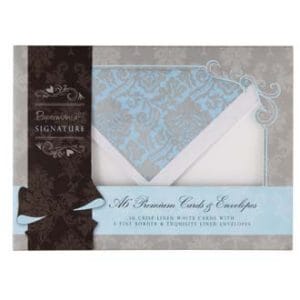 Papermania Signature A6 Premium Cards & Envelopes - White & Silver