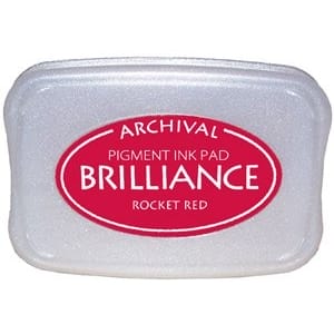 Brilliance Archival Pigment InkPad - Rocket Red Gold