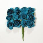 Mulberry Paper Roses - Turquoise (Pack of 24 roses)
