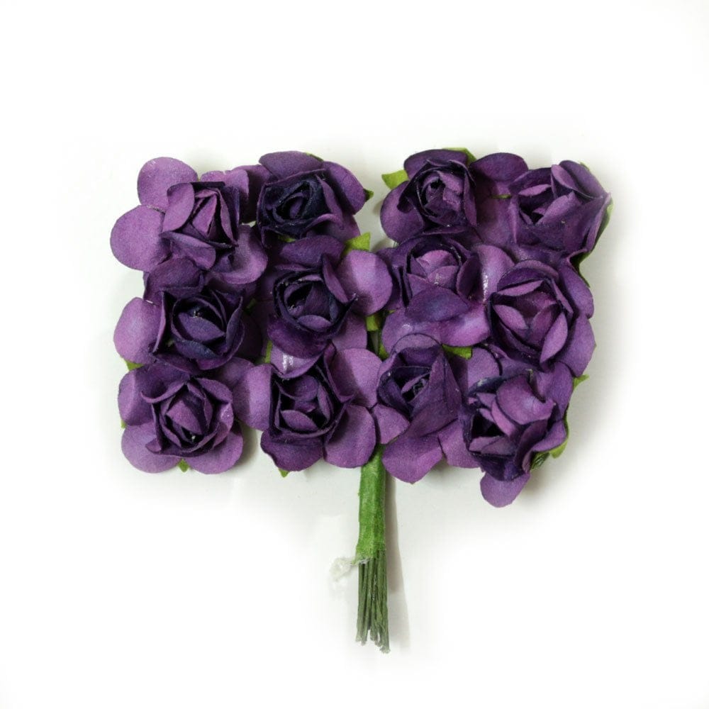 Mulberry Paper Roses - Purple (pack of 24 roses) camr03 purple mulberry roses Mulberry Paper Roses - Purple (pack of 24 roses)