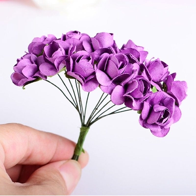 Mulberry Paper Roses - Lavender (Pack of 24 roses) mulberry roses lavendar Mulberry Paper Roses - Lavender (Pack of 24 roses)