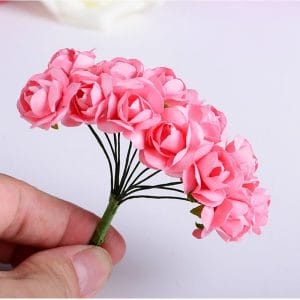 Mulberry Paper Roses - Pink (Pack fo 24 roses)