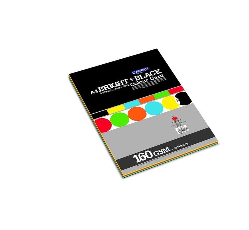 CAMPAP Bright & Black Color Card Paper CA4765 CAMPAP Bright & Black Color Card Paper