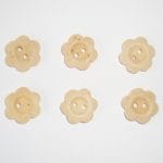 Wooden Flower Shape Button - Small