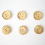 Wooden Circle Shape Button Plain(Two Layered) - Small