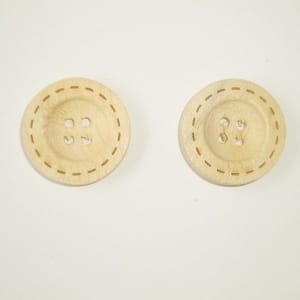 Wooden Circle Shape Button Pattern 1 - Big