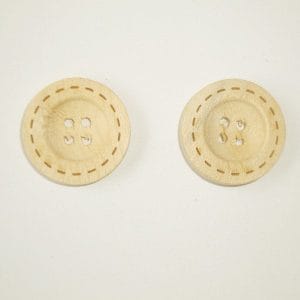 Wooden Circle Shape Button Pattern 1 - Big
