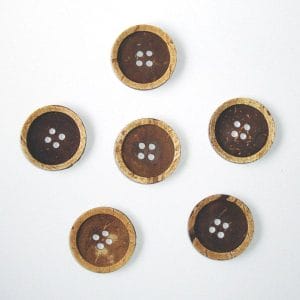 Wooden Circle Shape Button Pattern 2 - Big