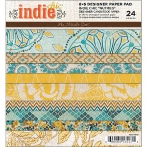 My Minds Eye - My Minds Eye - Indie Chic - Nutmeg- 6X6 Paperpack