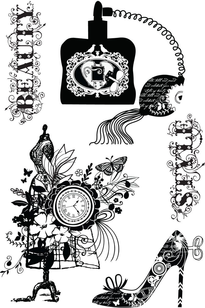 Prima Flowers La Femme Cling Stamp PrimaLaFemmeClingMountStamp Prima Flowers La Femme Cling Stamp