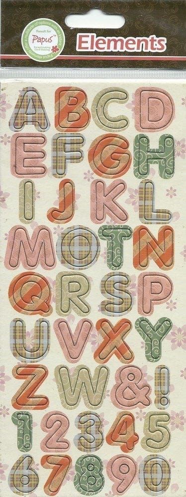 Papus Sticker Elements - Alphabets (Pink & Green) Alphabets1 Papus Sticker Elements - Alphabets (Pink & Green)